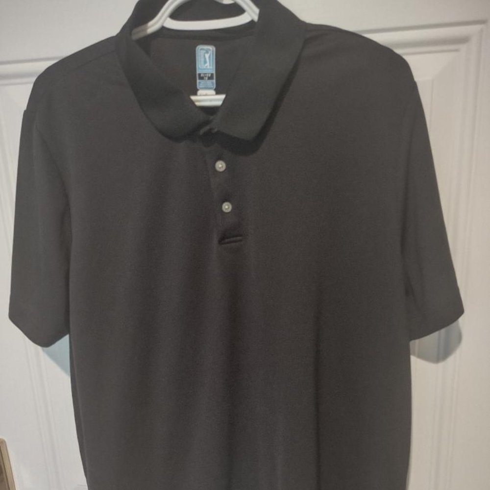 PGA GOLF SHIRT  BLACK XL